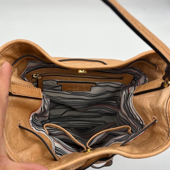 She + Lo Tan Perforated Drawstring Hobo Bag - Picture 10 of 10